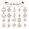 100Pcs 10 Style Rack Plating Eco-Friendly Iron Charms IFIN-YW0001-30-2