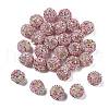 Sparkle Glass Rhinestone Round Beads OACR-S048-01D-2