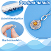   1Pc Rhodium Plated 925 Sterling Silver Spring Rings Clasp STER-PH0002-26-4