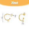 HOBBIESAY® 20Pcs 304 Stainless Steel Stud Earrings FIND-HY0001-62-2