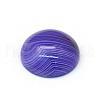 Dyed Natural Striped Agate/Banded Agate Cabochons G-R348-16mm-04-2