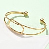 304 Stainless Steel Cuff Bangles BJEW-L682-034G-3