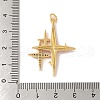 Rack Plating Brass Micro Pave Clear Cubic Zirconia and Enamel Pendants KK-S366-08G-3
