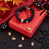   8Pcs 4 Colors Brass Micro Pave Cubic Zirconia Beads KK-PH0006-30-5