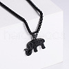 Retro Rock Punk Men's Elephant Stainless Steel Pendant Necklaces QH3291-3-1