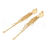 Brass ABS Plastic Pearl Tassel Stud Earrings EJEW-U040-11G-4