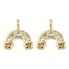 Brass Micro Pave Cubic Zirconia Pendants KK-L231-04G-01-1