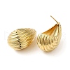 Rack Plating Brass Shell Shape Stud Earrings for Women X-EJEW-Z019-20G-2