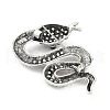 Snake Alloy Rhinestone Brooches for Backpack Clothes JEWB-Z040-01C-AS-2