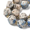 Natural Sesame Jasper Dyed Beads Strands G-U023-A08-01-4