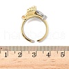 Brass Micro Pave Cubic Zirconia Adjustable Cuff Rings for Women RJEW-C132-08PG-2