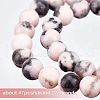 Olycraft 2 Strands Natural Zebra Jasper Round Beads Strands G-OC0002-35-3