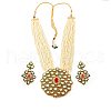 Bohemian Style Multi-Layer Alloy Imitation Agate and Glass Jewelry Set FS-WGE22E9-05-3