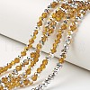 Electroplate Transparent Glass Beads Strands EGLA-A034-T4mm-M10-1