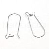 Tarnish Resistant 304 Stainless Steel Hoop Earrings Findings Kidney Ear Wires X-STAS-E009-4-1
