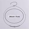 Elegant Minimalist Stainless Steel Lock Bone Chain Necklace for Women RW6417-5