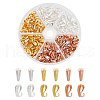 CHGCRAFT 180Pcs 3 Colors Alloy Pendant Bails with Open Rings FIND-CA0004-98-1