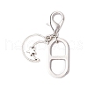 Tibetan Style Alloy Pendants with Iron Open Jump Rings and Zinc Alloy Lobster Claw Clasps and 201 Stainless Steel Links Decorations HJEW-JM03037-4