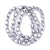 Electroplate Glass Beads Strands EGLA-Q128-09A-FP02-2