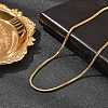 2MM 304 Stainless Steel Square Snake Chain Necklaces for Women NJEW-B131-01B-G-2