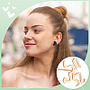 BENECREAT 1 Pair Sterling Silver Studs Earrings Findings STER-BC0002-68MG-6