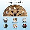 MDF Printed Wall Clock HJEW-WH0058-020-3