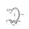 304 Stainless Steel Pave Clear Cubic Zirconia Hoop Lip Rings FS-WG12464-01-2