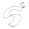 304 Stainless Steel Hexagon Pendant Necklaces NJEW-V001-14P-3