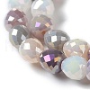Electroplated Glass Beads Strands GLAA-B013-01A-4
