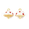 Brass Enamel Charms KK-F895-08G-01-1