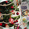   80Pcs 4 Styles Snowman Theme Printed Wood European Beads WOOD-PH0003-04B-6