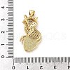 Brass Micro Pave Clear Cubic Zirconia Pendants KK-A221-14A-G-3