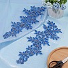 Polyester Metallic Embroidery Lace Appliques DIY-WH0401-94A-4