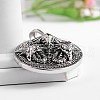 Flat Round with Dragon 304 Stainless Steel Big Pendants STAS-M206-05AS-3