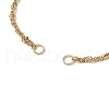 2Pcs 2 Colors 304 Stainless Steel Singapore Chain Slider Bracelet Making AJEW-JB01328-3