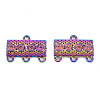 Rainbow Color Alloy Chandelier Component Links PALLOY-S180-258-NR-2