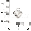 Three-Dimensional Heart Brass Pendants KK-V006-03P-02-4