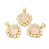 Natural Rose Quartz Pendants G-E599-05G-A08-1