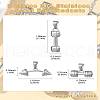 6Pcs 3 Styles 304 Stainless Steel Pendants STAS-CJ0002-50-8