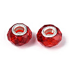 Transparent Resin Rondelle European Beads RESI-N044-01G-2