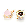Brass Micro Pave Cubic Zirconia Pendants KK-N272-02G-M-2