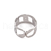 Non-Tarnish 304 Stainless Steel Curb Chains Cuff Rings for Women RJEW-G285-07P-3
