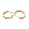Brass with Clear Cubic Zirconia Hoop Earrings EJEW-B035-19KCG-2