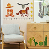 5Pcs 5 Styles Western Theme PET Hollow Out Drawing Painting Stencils DIY-WH0394-0147-5