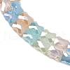 Electroplate Glass Beads Strands EGLA-G039-06B-02-3