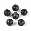 Printed Schima Wood Beads WOOD-N017-01A-1
