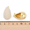 Teardrop Brass Stud Earrings KK-U058-67G-5