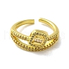 Brass with Cubic Zirconia Rings RJEW-B057-03G-03-2