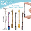  18Pcs 6 Colors Zinc Alloy Snuff Spoon AJEW-NB0006-13-2