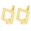 Brass Hoop Earring Findings with Latch Back Closure KK-M286-22G-1